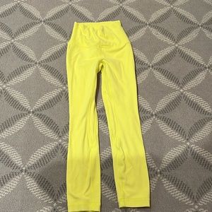 Lululemon Align HR crop 21” bright yellow size 0 gently worn